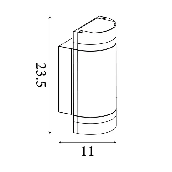 Searchlight Sheffield fekete kültéri falikar (SL-2002-2BK-LED) GU10 2 izzós IP44
