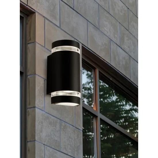 Searchlight Sheffield fekete kültéri falikar (SL-2002-2BK-LED) GU10 2 izzós IP44