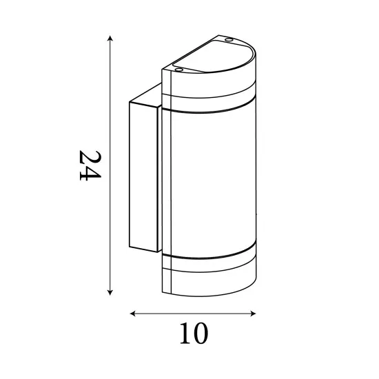 Searchlight Sheffield szürke kültéri falikar (SL-2002-2GY-LED) GU10 2 izzós IP44