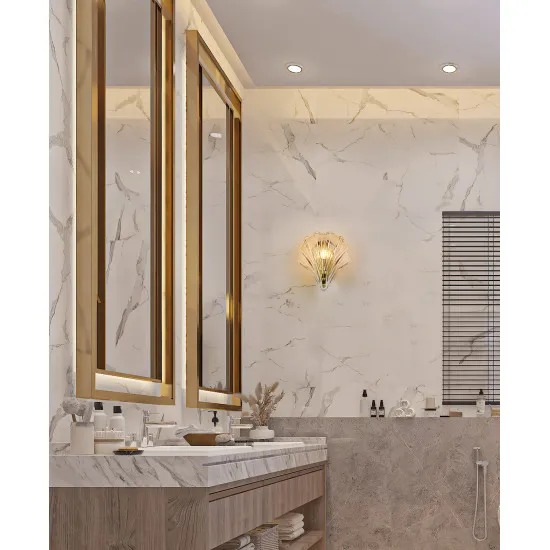 Searchlight Shell sárgaréz fürdőszobai fali lámpa (SL-28980SB) G9 1 izzós IP44