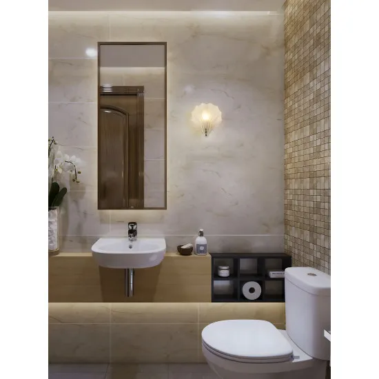 Searchlight Shell ezüst fürdőszobai fali lámpa (SL-28980SS) G9 1 izzós IP44