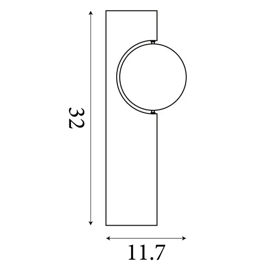 Searchlight Shield fekete-arany LED falikar (SL-44861GO) LED 1 izzós IP20