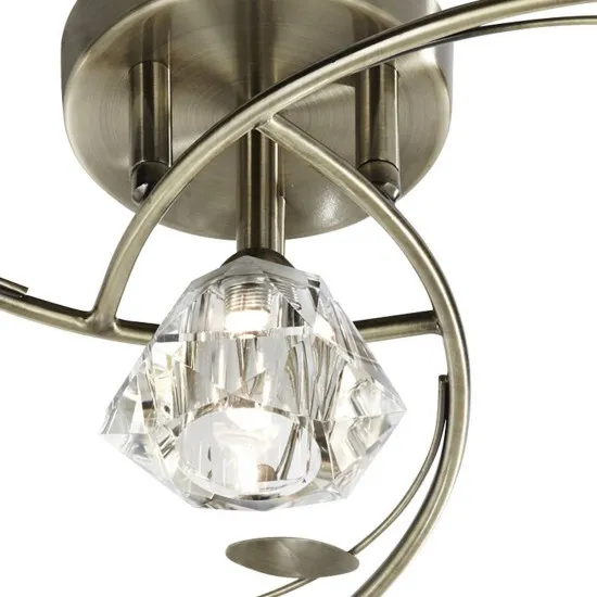 Searchlight Sierra sárgaréz mennyezeti lámpa (SL-2634-4AB) G9 4 izzós IP20