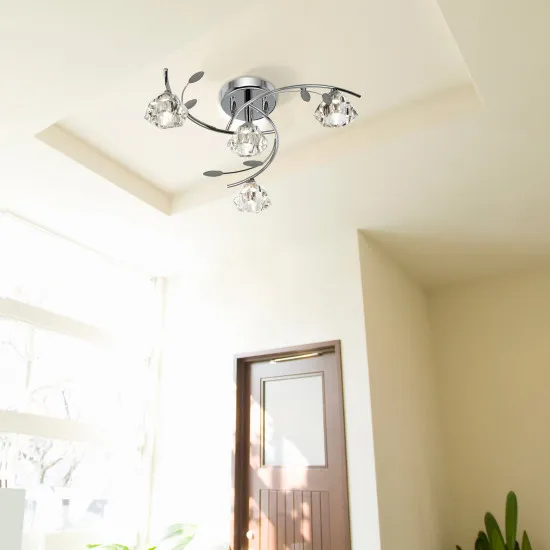 Searchlight Sierra króm mennyezeti lámpa (SL-2634-4CC) G9 4 izzós IP20