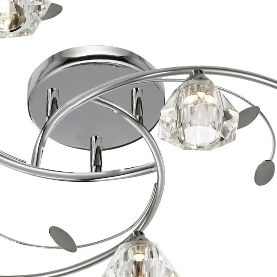 Searchlight Sierra króm mennyezeti lámpa (SL-2636-6CC) G9 6 izzós IP20