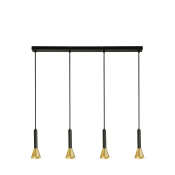 Searchlight Signal fekete-arany függesztett lámpa (SL-13611-4BGO) GU10 4 izzós IP20