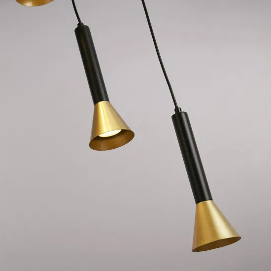 Searchlight Signal fekete-arany függesztett lámpa (SL-13611-5BGO) GU10 5 izzós IP20