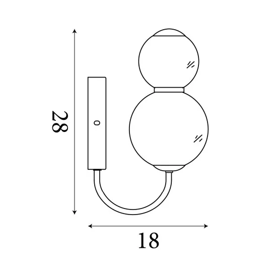 Searchlight Snowball króm-fehér LED falikar (SL-51022-2CC) LED 1 izzós IP20