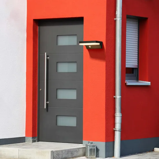 Searchlight Solar fekete napelemes LED kültéri fali lámpa (SL-67417BK) LED 1 izzós IP54