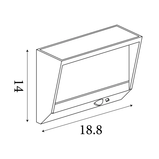 Searchlight Solar fekete napelemes LED kültéri fali lámpa (SL-67418BK) LED 1 izzós IP54