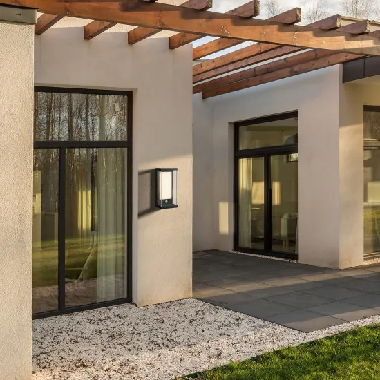 Searchlight Solar fekete napelemes LED kültéri fali lámpa (SL-67419BK) LED 1 izzós IP54