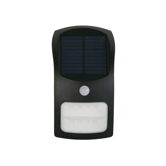 Searchlight Solar fekete napelemes LED kültéri fali lámpa (SL-67420BK-PIR) LED 1 izzós IP44