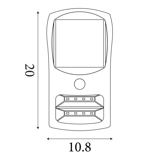 Searchlight Solar fekete napelemes LED kültéri fali lámpa (SL-67420BK-PIR) LED 1 izzós IP44