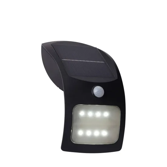 Searchlight Solar fekete napelemes LED kültéri fali lámpa (SL-67420BK-PIR) LED 1 izzós IP44