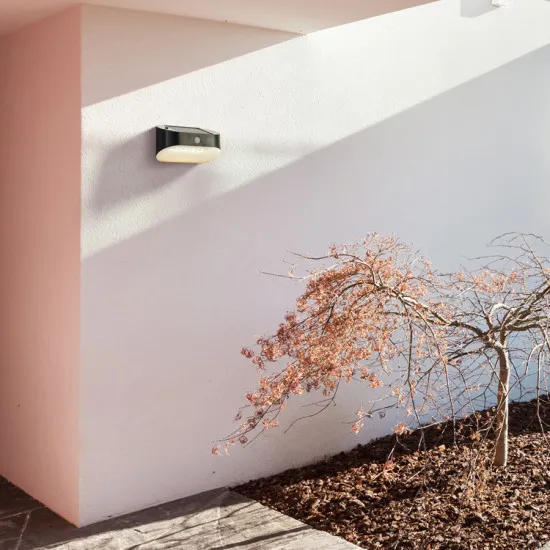 Searchlight Solar fekete napelemes LED kültéri fali lámpa (SL-67421BK-PIR) LED 1 izzós IP44