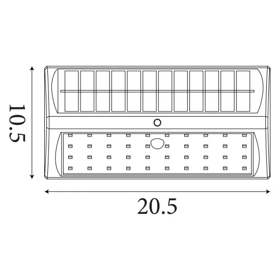 Searchlight Solar fekete napelemes LED kültéri fali lámpa (SL-67422BK-PIR) LED 1 izzós IP44