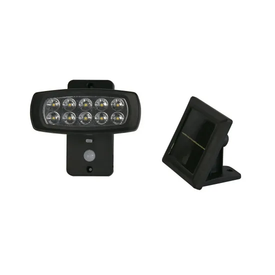 Searchlight Solar fekete napelemes LED kültéri fali lámpa (SL-67423BK-PIR) LED 1 izzós IP44