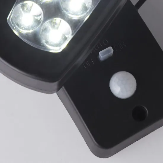 Searchlight Solar fekete napelemes LED kültéri fali lámpa (SL-67423BK-PIR) LED 1 izzós IP44