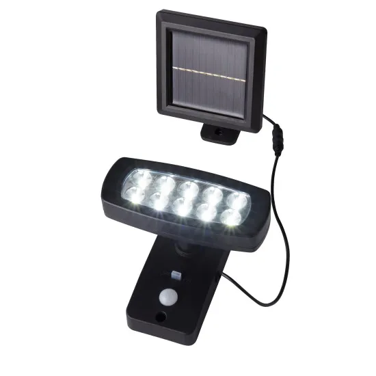 Searchlight Solar fekete napelemes LED kültéri fali lámpa (SL-67423BK-PIR) LED 1 izzós IP44