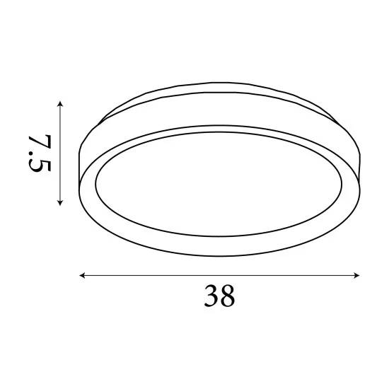 Searchlight Sorrento fekete-fehér LED mennyezeti lámpa (SL-35510-380) LED 1 izzós IP20