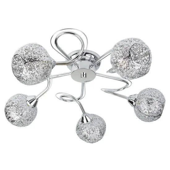 Searchlight Souk króm mennyezeti lámpa (SL-6535-5CC) G9 5 izzós IP20