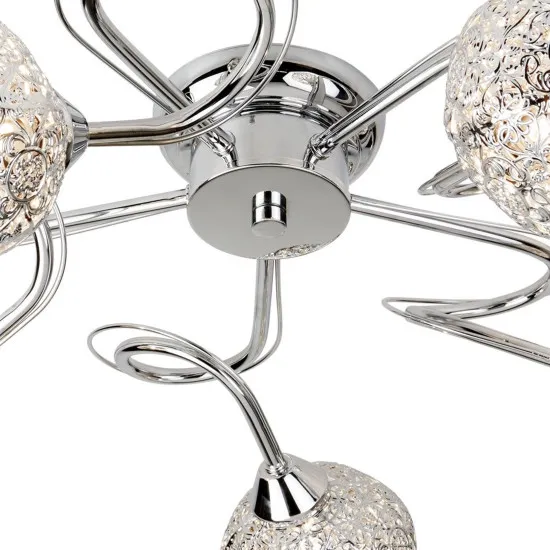 Searchlight Souk króm mennyezeti lámpa (SL-6535-5CC) G9 5 izzós IP20