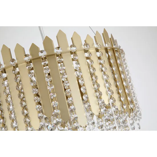 Searchlight Spear arany-átlátszó függesztett lámpa (SL-44710-8GO) E27 8 izzós IP20