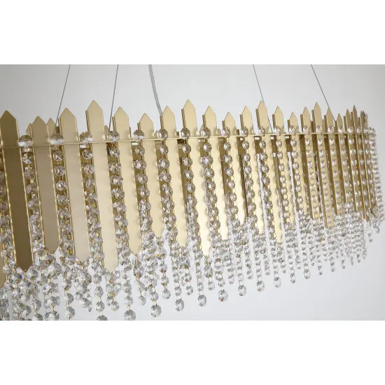 Searchlight Spear arany-átlátszó függesztett lámpa (SL-44711-8GO) E27 8 izzós IP20