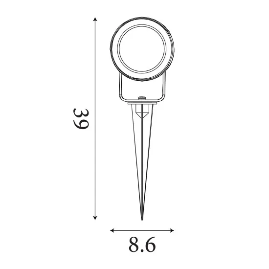 Searchlight Spike fekete kültéri leszúrható lámpa (SL-1010BK) GU10 1 izzós IP65