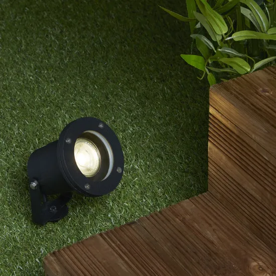 Searchlight Spikey fekete kültéri leszúrható lámpa (SL-5001BK-LED) GU10 1 izzós IP65