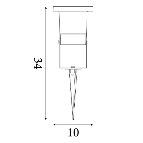 Searchlight Spikey barna kültéri leszúrható lámpa (SL-5001RUS-LED) GU10 1 izzós IP65