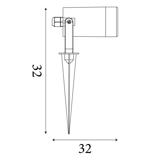 Searchlight Spikey fekete kültéri leszúrható lámpa (SL-5010BK) GU10 1 izzós IP54