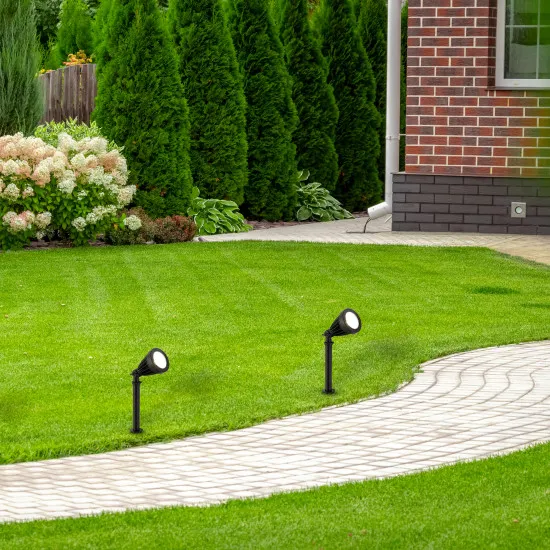 Searchlight Spikey fekete LED kültéri leszúrható lámpa (SL-51621BK) LED 1 izzós IP54