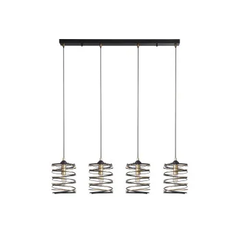 Searchlight Spring fekete-arany függesztett lámpa (SL-85583-4BGO) E14 4 izzós IP20