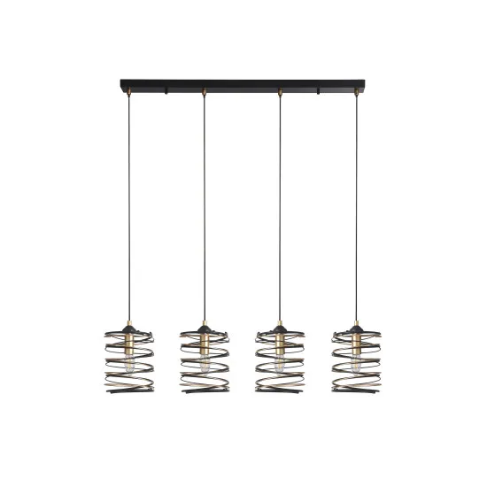 Searchlight Spring fekete-arany függesztett lámpa (SL-85583-4BGO) E14 4 izzós IP20