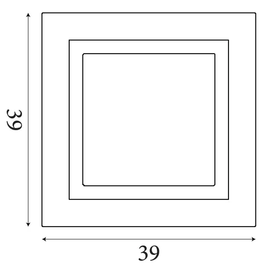 Searchlight Squary fekete-fehér LED mennyezeti lámpa (SL-44715BK) LED 1 izzós IP20