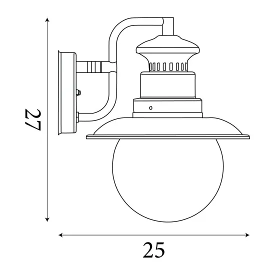 Searchlight Station barna kültéri falikar (SL-7652RU) E27 1 izzós IP44