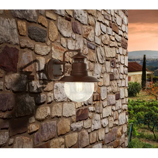 Searchlight Station barna kültéri falikar (SL-7652RU) E27 1 izzós IP44