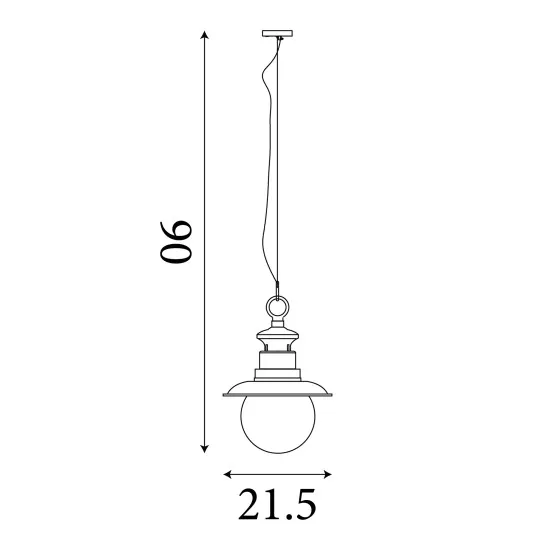 Searchlight Station barna kültéri függesztett lámpa (SL-7653RU) E27 1 izzós IP44