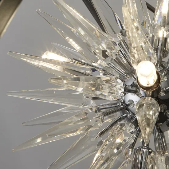 Searchlight Stellar króm-fekete függesztett lámpa (SL-22606-1BK) G9 6 izzós IP20