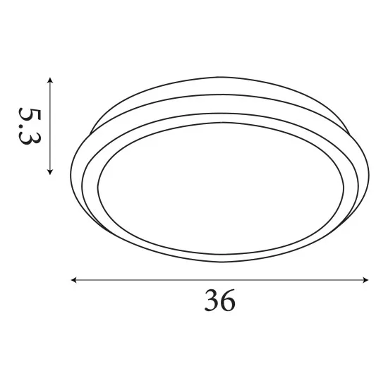 Searchlight Stellaris fekete LED mennyezeti lámpa (SL-31283-36BK) LED 1 izzós IP20