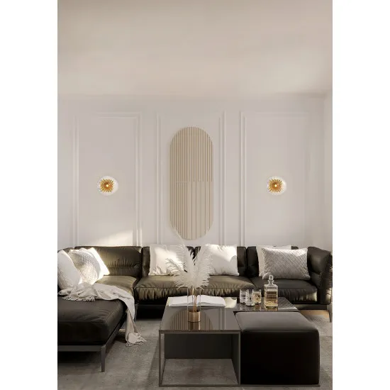 Searchlight Sunbeam fekete-borostyán fali lámpa (SL-24122-1BK) G9 1 izzós IP20