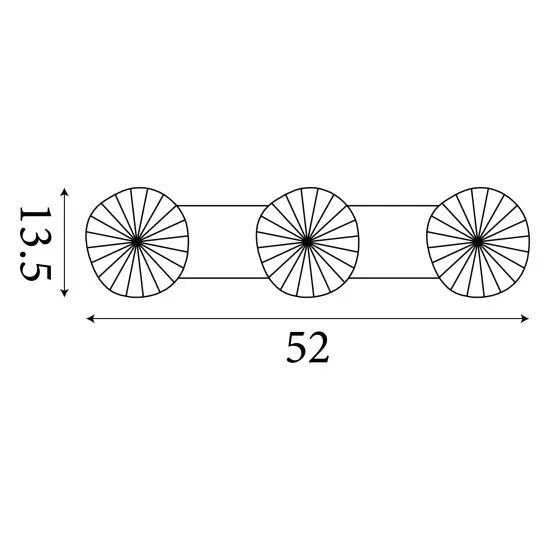 Searchlight Sunbeam fekete-borostyán fali lámpa (SL-24122-3BK) G9 3 izzós IP20