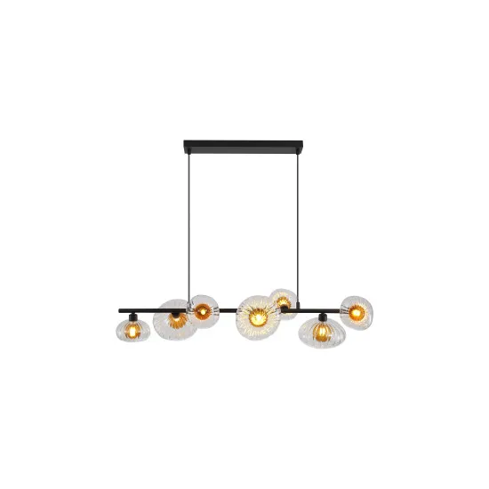 Searchlight Sunbeam fekete-borostyán függesztett lámpa (SL-24123-7BK) G9 7 izzós IP20