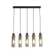 Searchlight Sweden II mokka-borostyán függesztett lámpa (SL-88921-5MO) E27 5 izzós IP20