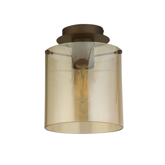 Searchlight Sweden mokka-borostyán mennyezeti lámpa (SL-88911-1MO) E27 1 izzós IP20