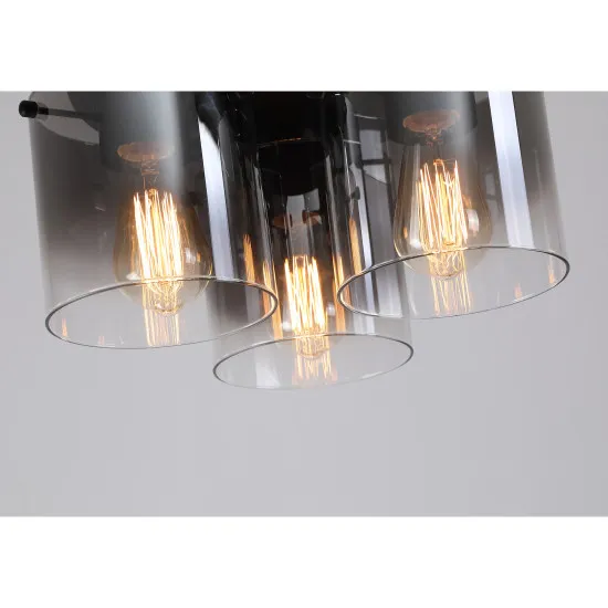 Searchlight Sweden fekete-füstszínű mennyezeti lámpa (SL-88911-3BK) E27 3 izzós IP20