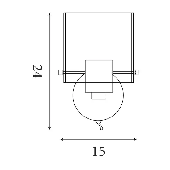 Searchlight Sweden fekete-füstszínű falikar (SL-88912-1BK) E27 1 izzós IP20