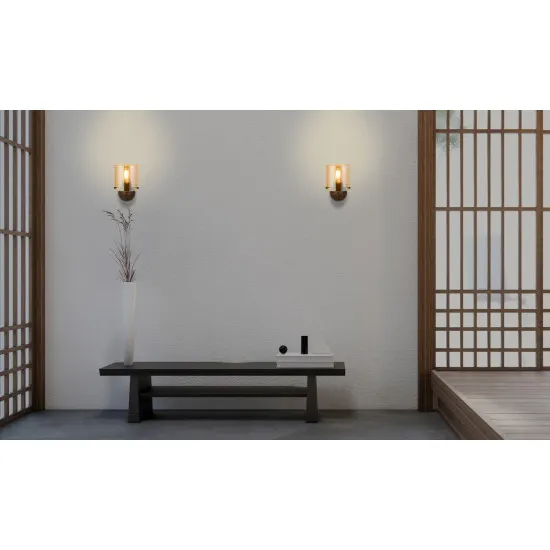 Searchlight Sweden mokka-borostyán falikar (SL-88912-1MO) E27 1 izzós IP20