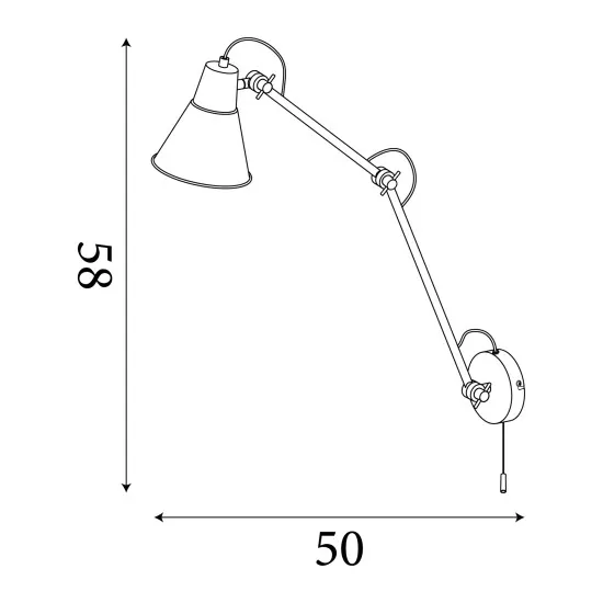 Searchlight WALL fekete fali lámpa (SL-7403BK) E27 1 izzós